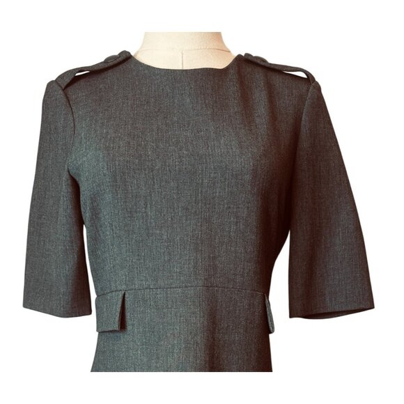 ZARA Womens Gray Short Sleeve Mini Dress With Shoulder Button Detail - Picture 2 of 13